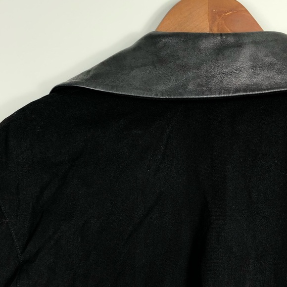 State of Claude Montana Leather Collar Crop Jacket - Picture 4 of 8